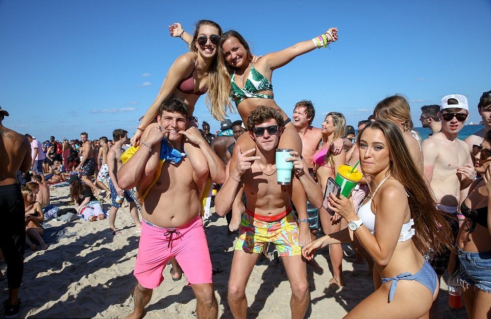 Funny beach party turns orgy photo