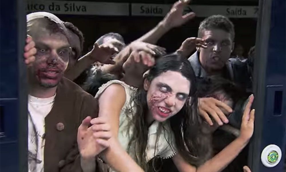 зомби пранк в метро бразилия сеара телерозыгрыш отвратительные мужики