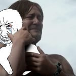 Death Stranding Хидео Кодзима Норман Ридус мем с ребенком плачет e3 2016 sony игры отвратительные мужики