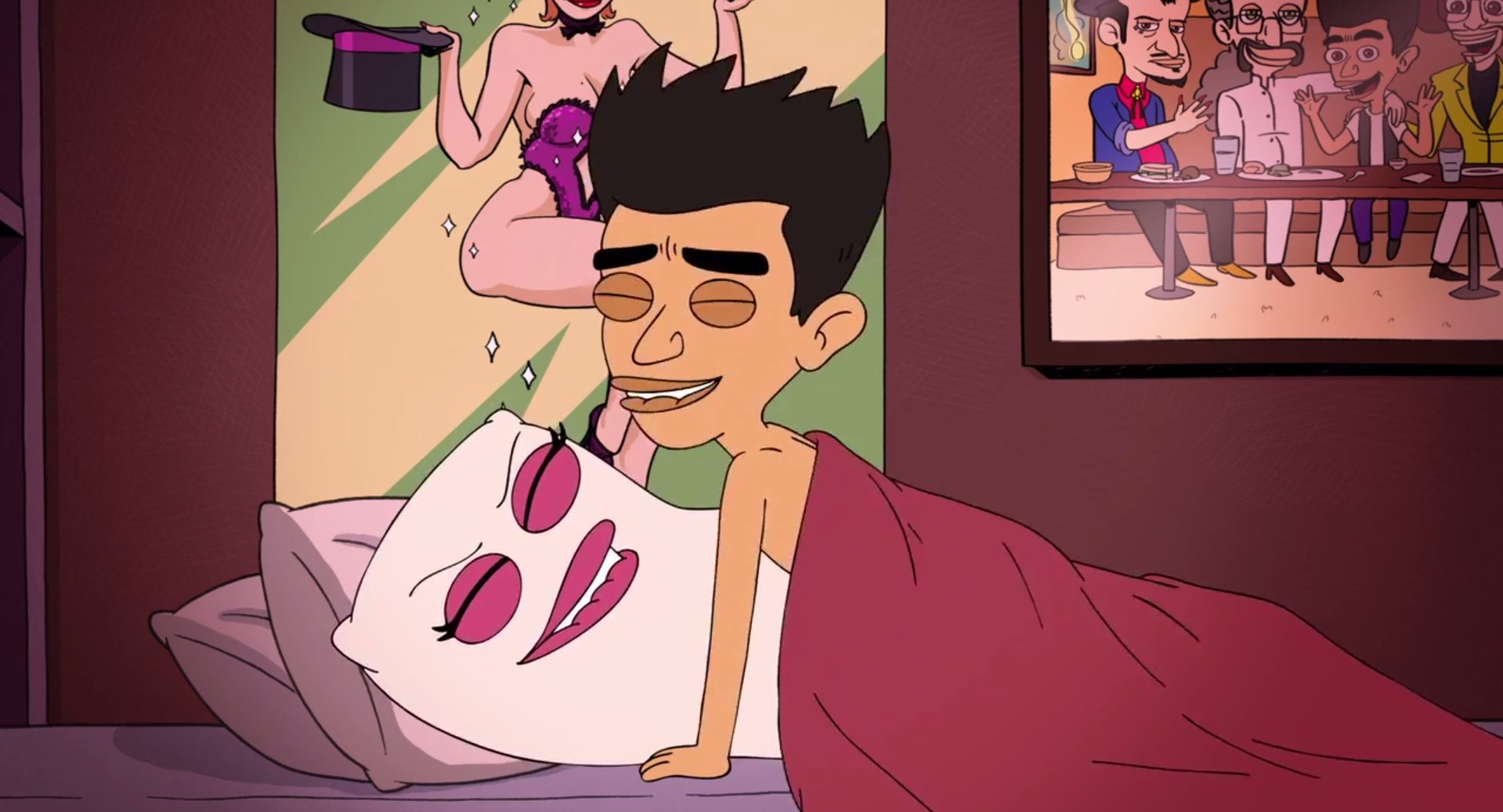 The replica of the cushion Jay in the series Big Mouth.
