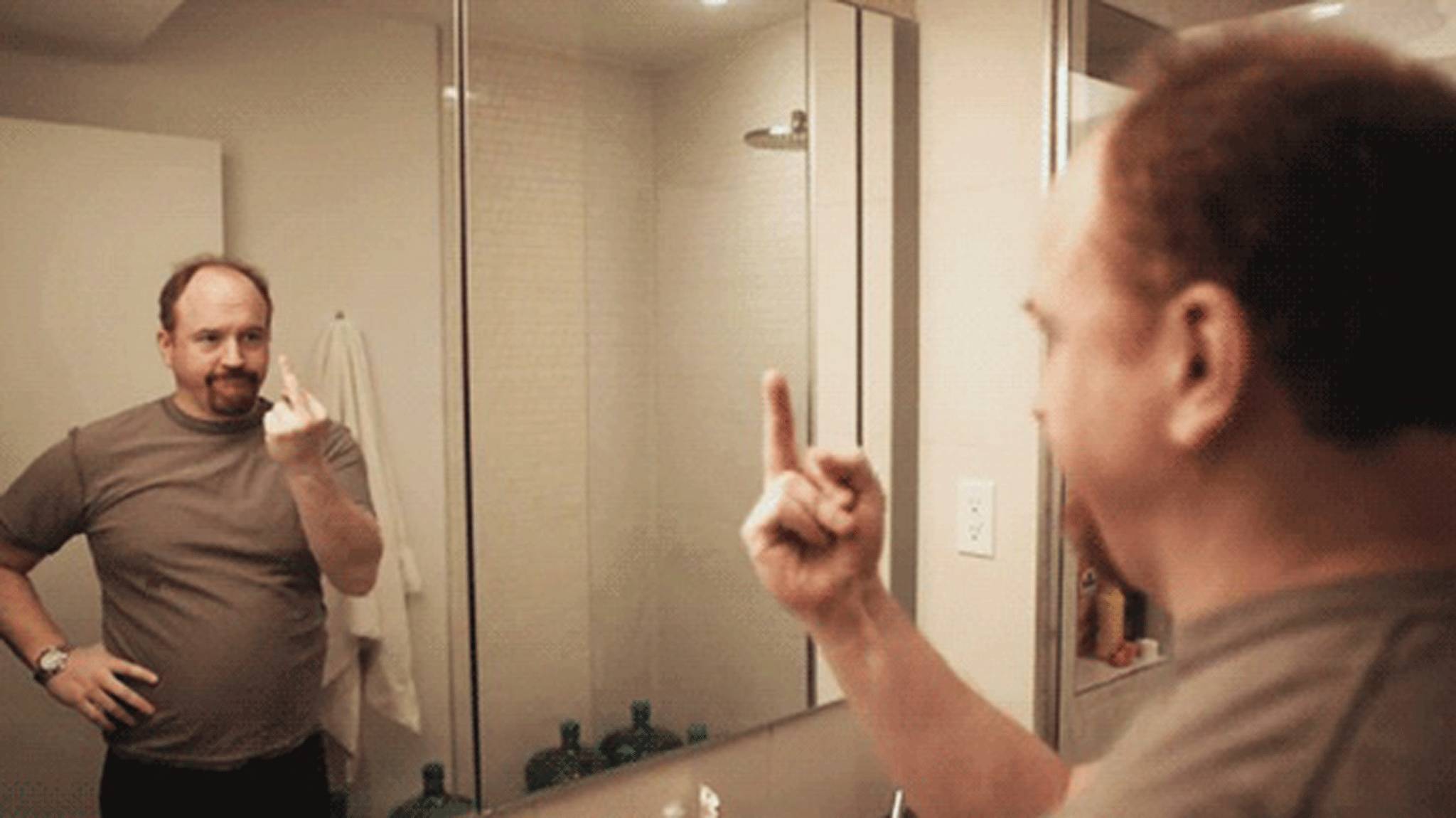 Look in the mirror gif