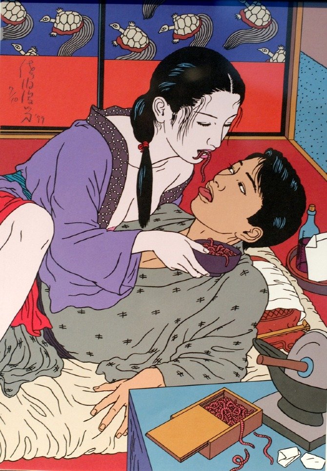 хоррор эротика тошио саеки картины toshio saeki отвратительные мужики disgusting men