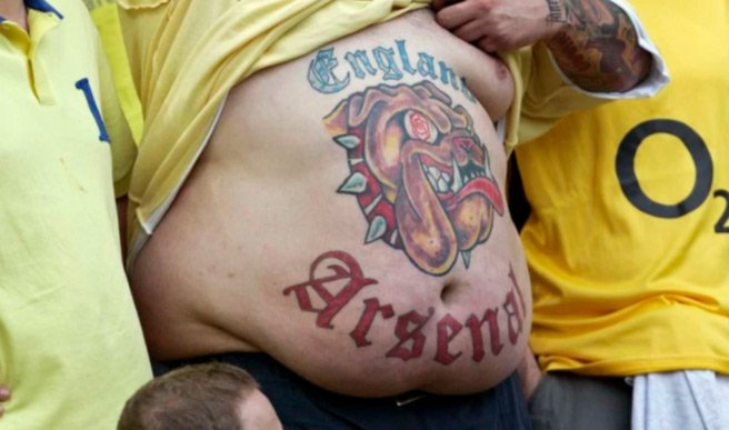 отвратительные татуировки фанатов футбол мужики disgusting men
