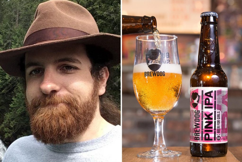 Фото мужика с пивом. BREWDOG розовое пиво реклама. Мое уважение пиво. Идентифицирую себя как пиво