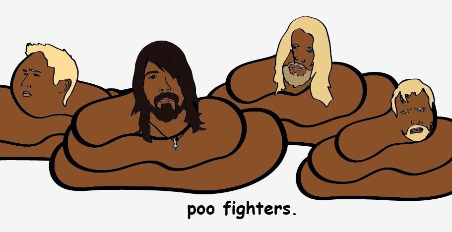 Poo Fighters и God of Bar: флешмоб с переиначиванием названий групп и видео...