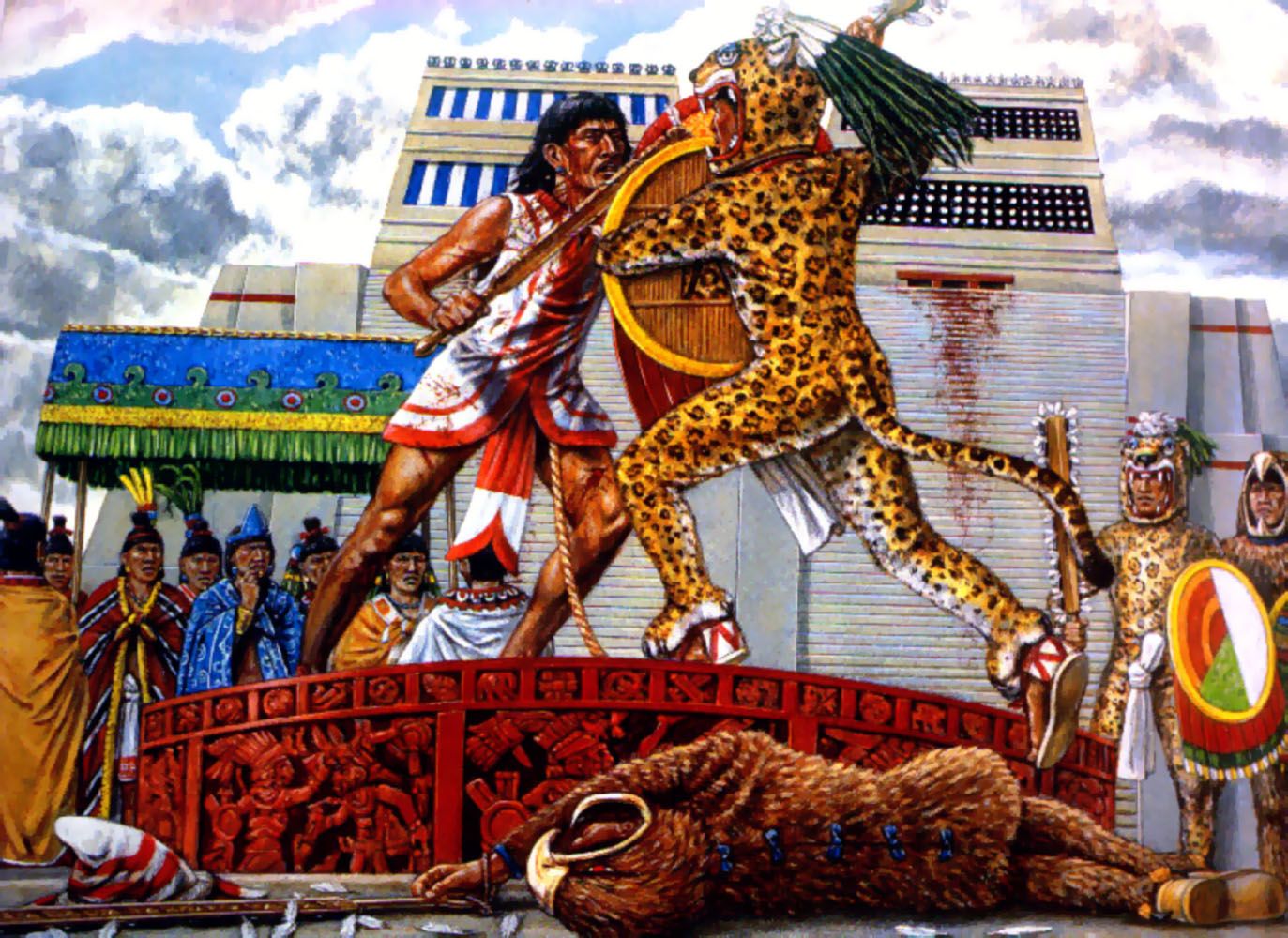 ацтекский гладиатор ацтеки воин Тлаиукол отвратительные мужики
