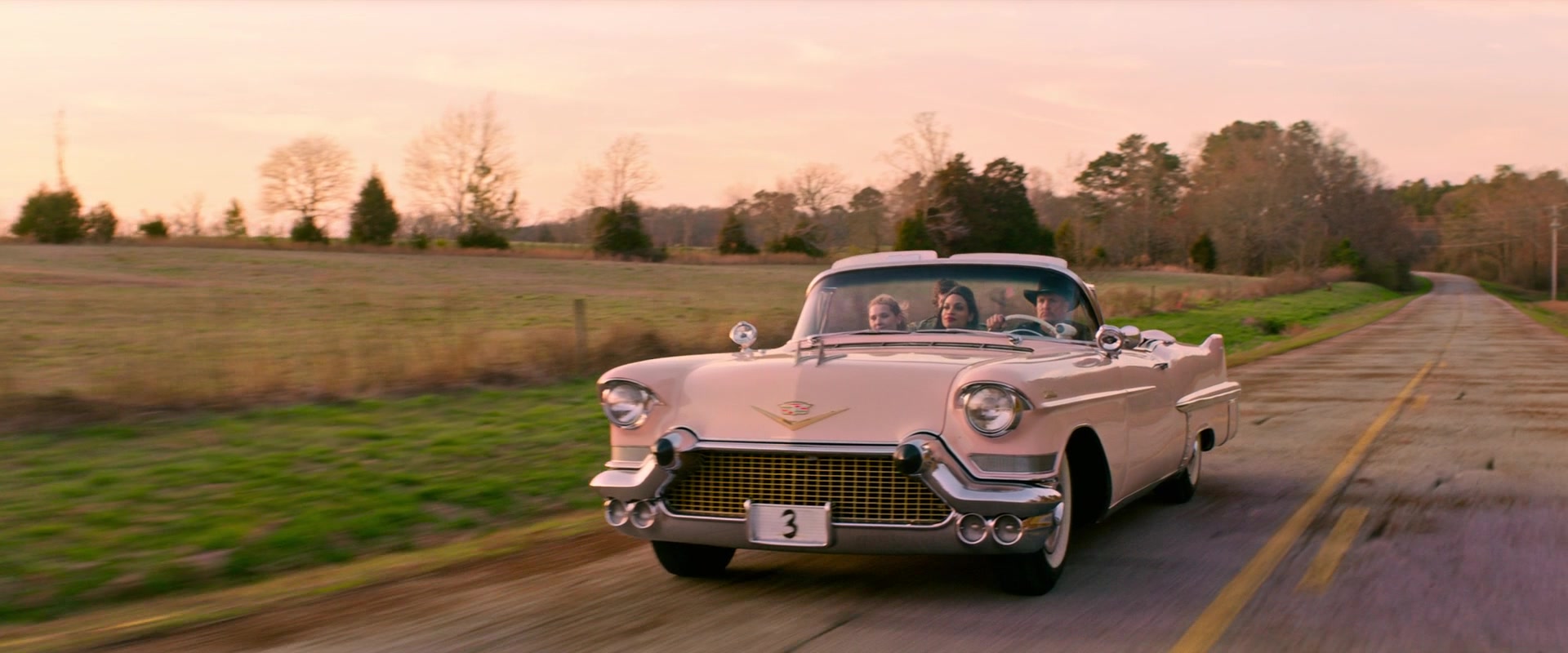 Cadillac Fleetwood Elvis Presleys Pink Convertible Car in Zombieland Double Tap 1