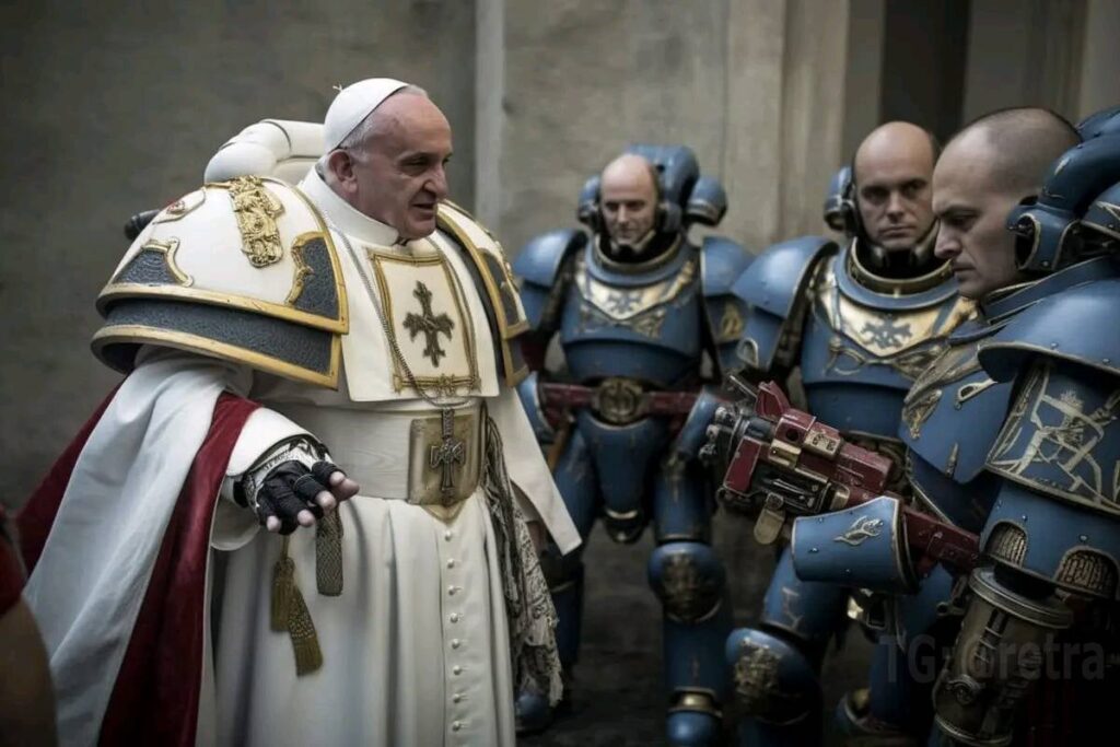 папа римский нейросеть