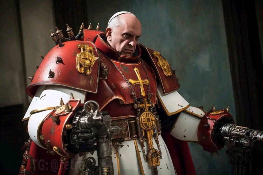 папа римский нейросеть