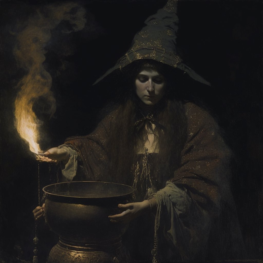midjourney ведьмы картины вальпургиева ночь белтейн