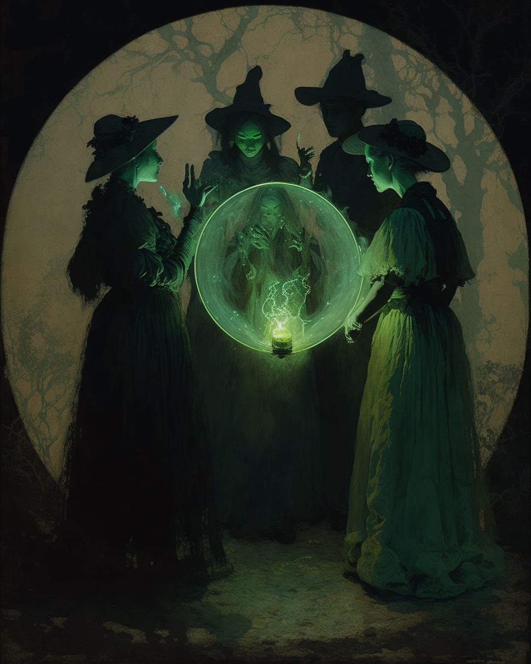 Вальпургиева ночь нейросетей. Потрясающие ведьмы, шабаши и оккультные  ритуалы, сгенерированные Midjourney