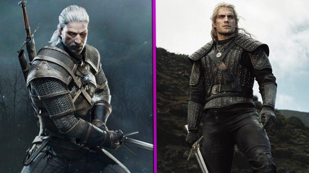 Сравнение ведьмака геральта из Ривии в игре «Ведьмак 3: Дикая охота» (The Witcher 3: Wild Hunt) и в сериале «Ведьмак» от Netflix в исполнении Генри Кавилла