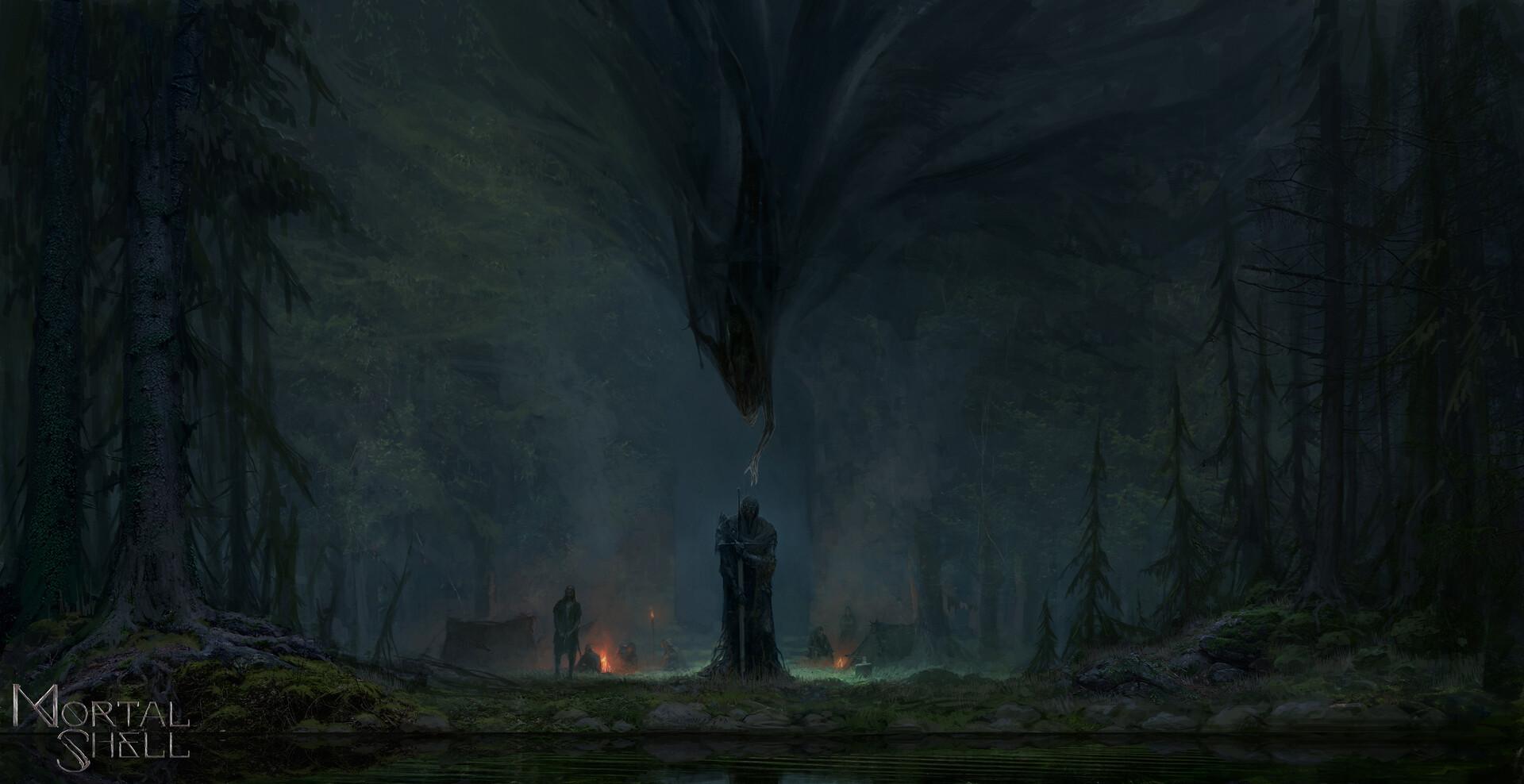 Концептуальная живопись темного фэнтези от Artem Demura. Арт из соулслайка Арт Mortal Shell.