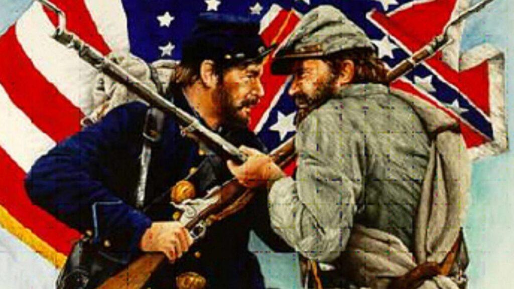 Рукопашный бой солдат Союза и Конфедерации Гражданская война США, сабли и штыки, историческая иллюстрация, Жак Рёллингер ранения саблей и пулей, бессмертный дезертир