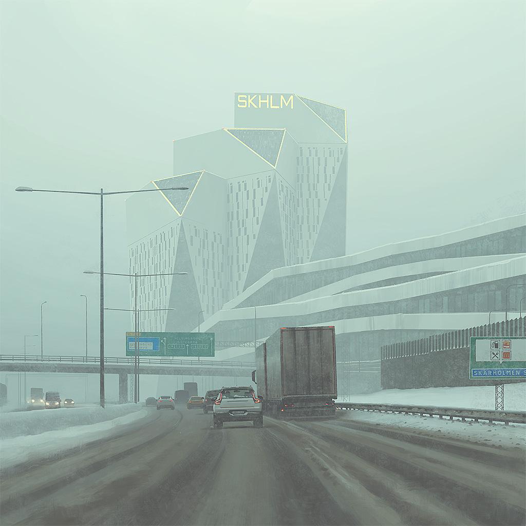 Атмосферный арт Столенхага из серии Things from the Flood. Источник и права: https://www.simonstalenhag.se/