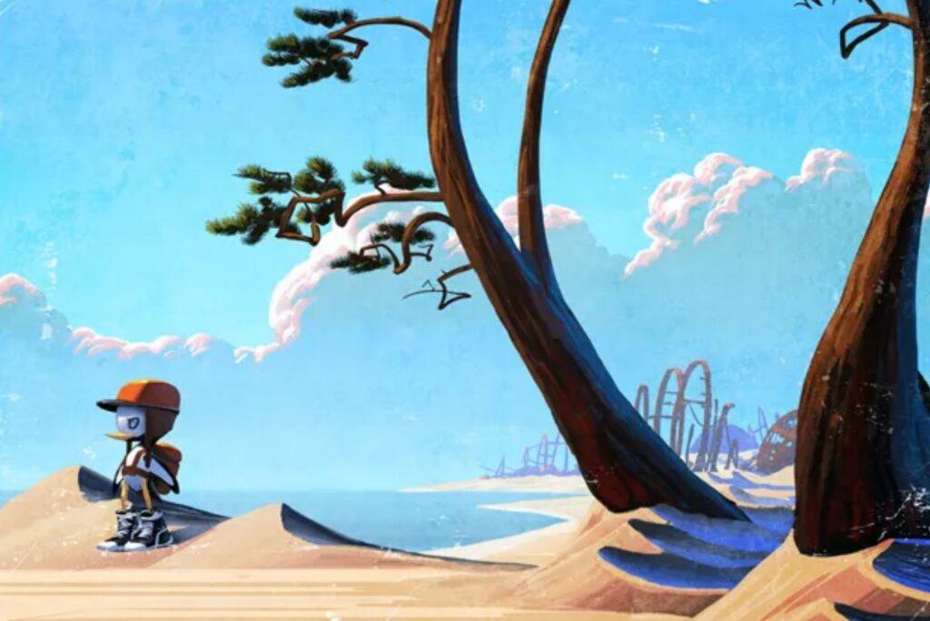 Динамичный геймплей платформера Ripple Dot Zero, сай-фай локации в стиле 90-х от художника Simon Stålenhag.