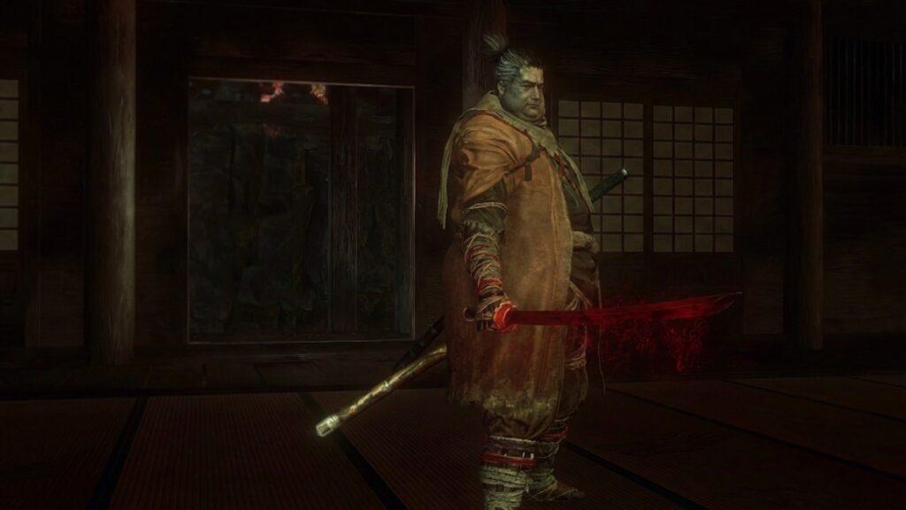 Секиро (Sekiro: Shadows Die Twice) набрал вес — однорукий шиноби с большим животом на фоне Японии